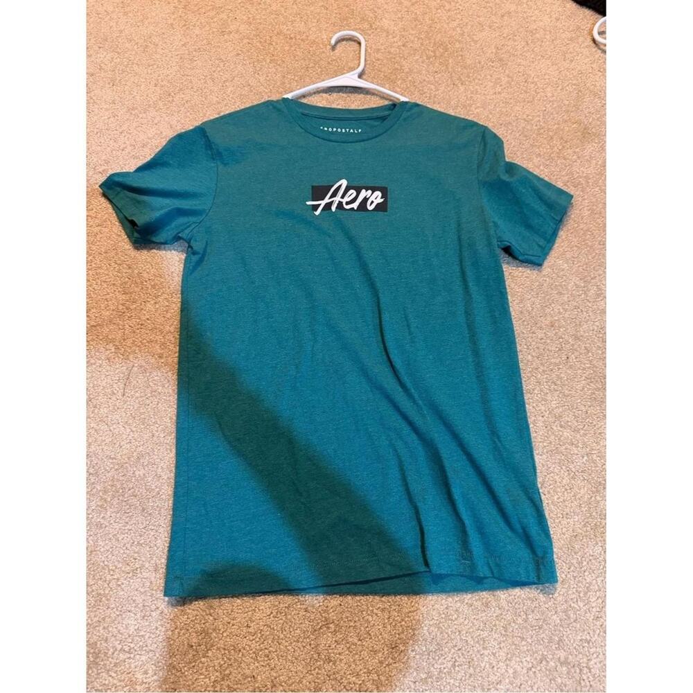 Aeropostale Men's Teal Aero T-Shirt Size Small